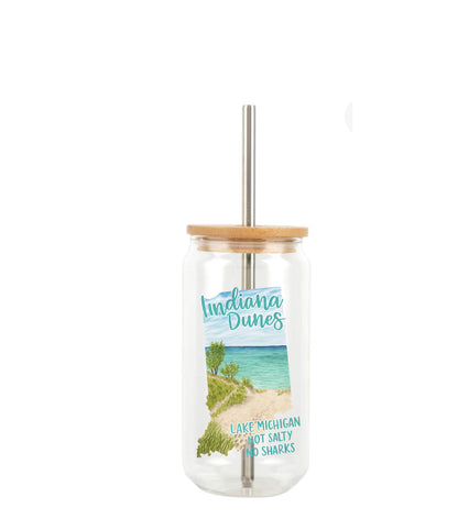 Not Salty  No Sharks glass tumbler